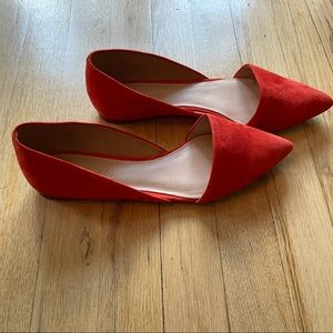 Madewell Lydia Dorsay Flat Thai Chili sz 8.5